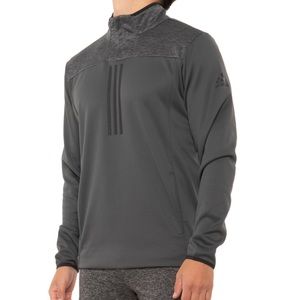 🆕 adidas TI Zip Neck Shirt Gray Sz Medium